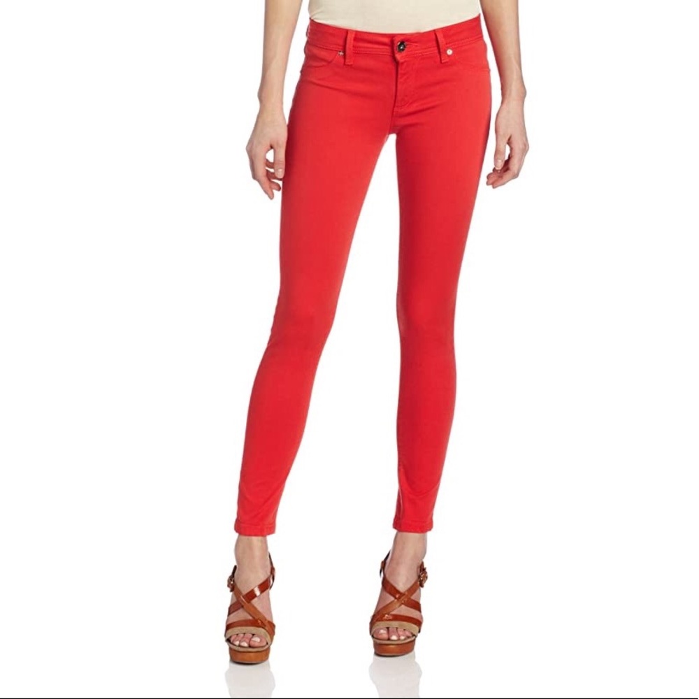 DL1961 Womens Emma Skinny Legging Jeans Antiqua Orange Red size 26